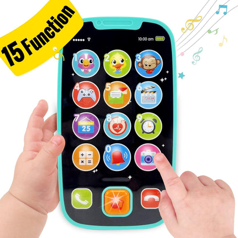 Toys for 1 Year Old Boy, 15 Functions 1 Year Old Boy Toys for 1 + Year Old Boy, Baby Boy Kids Toy Phone, Baby Toys 12-18 Months Baby Toys 6-12 Mon...