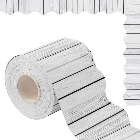AIEX White Wood Bulletin Board Trim, 66ft/20m Bulletin Board Borders Back-to-School Decoration Borders for Classroom School Office Chalkboard Blac...