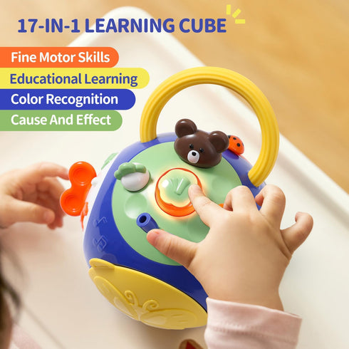Toddler Toys for 1 Year Old Boy Activity Cube Learning Educational Musical Busy Cube Baby Toy 3 6 9 12 Months Autism Sensory Toys Girl Boy 1st Bir...