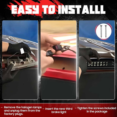 High Mount LED 3rd Brake Light Center Light for 1995-2015 Toyota Tacoma (Black Cover Smoke Lens)...