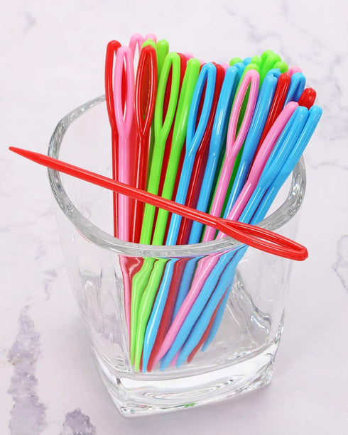 Penta Angel Plastic Sewing Needles 40Pcs 3.5 Inch Large Eye Bodkin Embroidery Knit Weaving Needles Tapestry Hand Sewing Needle Tools for DIY Craft...