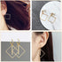 70pcs Earrings Beading Hoop Earring Finding Square Hollow Pendant for Jewelry Making DIY Crafts Art Creation Women Gift (Square)...