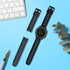 kwmobile Straps Compatible with Garmin Instinct 2 Solar/Instinct 2 Straps - 2x Replacement Silicone Watch Bands - Black/Grey...
