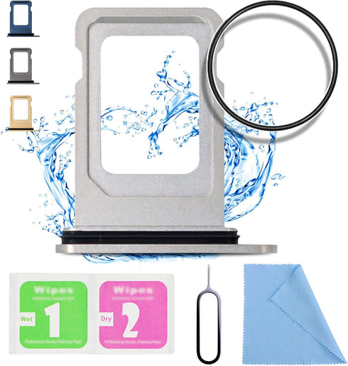 ASDAWN for iPhone 12 Pro Max SIM Card Slot Tray Holder Replacement for iPhone 12 Pro SIM Card Tray Slot Waterproof Rubber Ring and SIM pin(Single ...