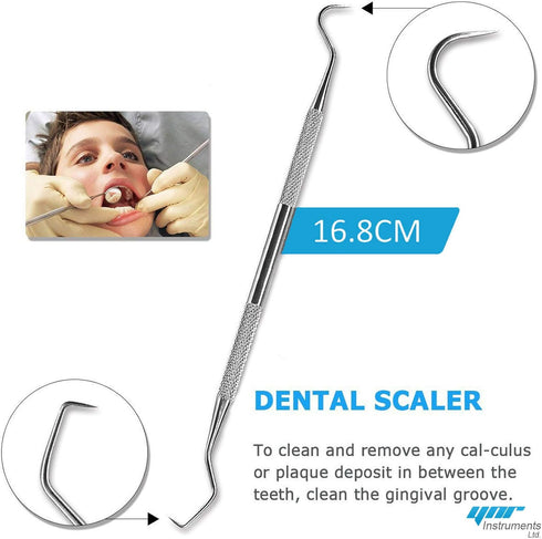 Oral Dental Care Kit for Teeth Cleaning Whitening Calculus Tartar Tools Mirror for Personal & Pets use...