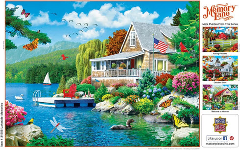 Masterpieces 300 Piece EZ Grip Jigsaw Puzzle - Lakeside Memories - 18"x24"...