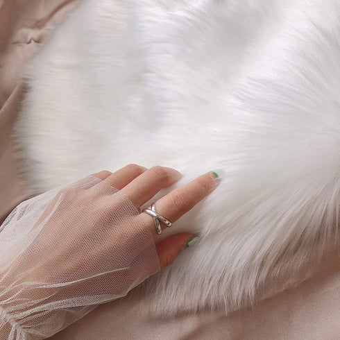 X Criss Cross Open Minimalist 925 Sterling Silver Infinity Engagement Crossover Ring Dainty Adjustable Simple Statement Finger Promise Eternity Th...