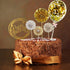 DIYASY Gold Happy Birthday Cake Topper Kit, Confetti Balloon Paper Fans Acrylic Cake Toppers for Birthday Cake Decoration 6 Pcs...