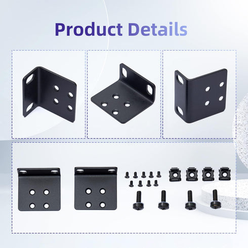 19" Rack Mount Kit for 17.3 inch Wide Switches, Compatible with Select Buffalo Tech, Dell, Cisco, D-Link, NETGEAR, Linksys and TRENDnet Products...