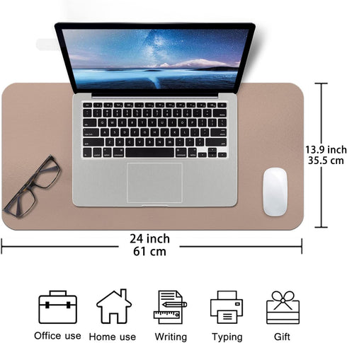 ?Boutilon Leather Mouse Pad,Extended Desk Pad for Keyboard and Mouse Non-Slip Study Desk Writing Pad Desktop Protector for Home Office Accessories...