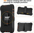 for iPhone 13 Pro Max 6.7" Case with Belt Clip Holster, with 2 Screen Protector, Military Grade Full Body Protection Shockproof Phone Case (BlackO...