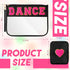 Hillban 2 Pcs Dance Theme Gifts Chenille Letter Bags Dance Preppy Patch Makeup Bag Flat Clear Pouch PVC Organizer Purse Waterproof Travel Cosmetic...