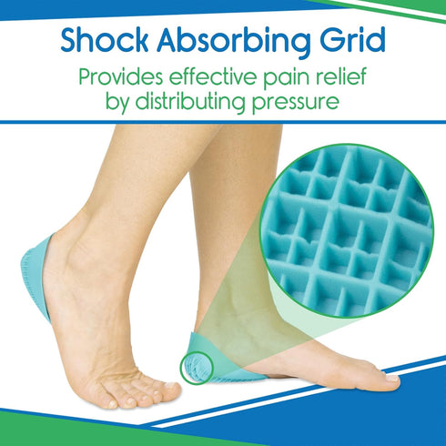 Heavy Duty Heel Cups for Heel Pain Relief & Support - Gel Cushion Shoe Inserts for Severs Disease & Plantar Fasciitis - Strong Honeycomb Pad for W...
