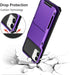 Vofolen Case for iPhone 11 Case Wallet 4-Card Holder ID Slot Flip Door Hidden Pocket Anti-Scratch Dual Layer Hybrid TPU Bumper Armor Protective Ha...