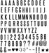 kwmobile Cinema Light Box Letters A4 Size - 105 Pieces Black Replacement Letters for Sign Letters Numbers and Symbols...