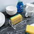 MyGift Modern Premium Clear Acrylic Sponge Holder for Kitchen Sink, Counter Dual Sponge Storage Rack, Countertop Caddy with 2 Compartments for Dis...