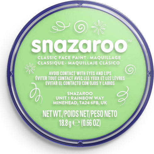 Snazaroo Classic Face and Body Paint, 18.8g (0.66-oz) Pot, Pale Green...