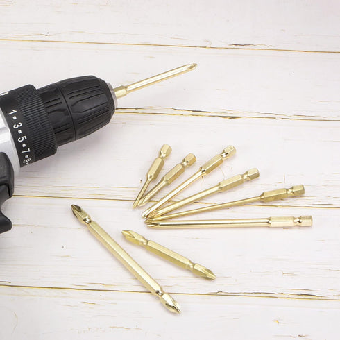 5pcs PH2 Phillips Head Screwdriver Double Ended Driver Bit 4" Length 0.25" Dia S2 Steel Magnetic Long Double Sided Cross Head for Power Tool...