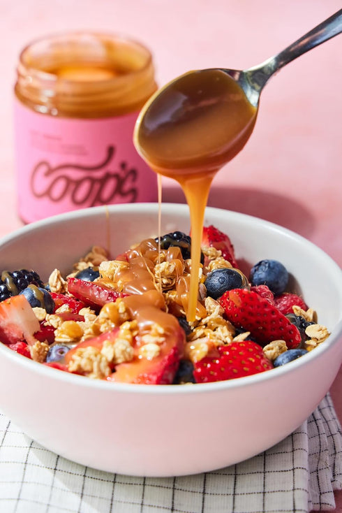 Coop's Salted Caramel Sauce: Rich and Buttery, Gourmet, All Natural, Handcrafted, Gluten Free, Non-GMO, Award Winning, Ice Cream Toppings, Dessert...