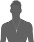 FIBO STEEL Stainless Steel Cross Pendant Chain Necklace for Men Women, 22-30 Inches...