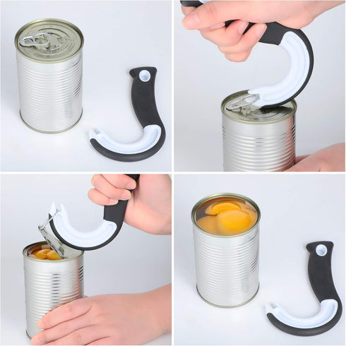 Mudder 2 Pieces Easy Open Ring Pull Can Opener for Soda and Food Cans Easy Grip Pop Opener Manual Ring-pull Helper for Ring Pull Tab Cans Tins Bot...