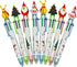 Maydahui 12PCS Christmas Multicolor Ballpoint Pen 6-in-1 Pens Retractable Priting Pen Snowman Reindeer Christmas Tree Santa Claus for Christmas Pa...