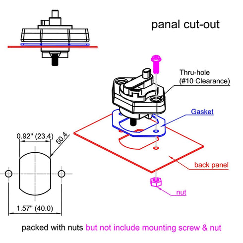 ZOOKOTO 20A Circuit Breaker Fuse Inverter with Manual Reset Button for Auto Truck RV Marine Trailer Waterproof 12V-32V DC 20 Amps...