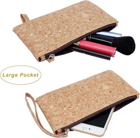 boshiho Natural Cork Clutch Wristlet Wallet Cell Phone Card Holder Coin Purse Bag...