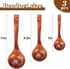 HANSGO 3PCS Wooden Ladle Spoon Set, Non-Stick Wooden Spoons Soup Cooking Spoons Natural Teak Wood Kitchen Utensils for Cooking Stirring Serving...