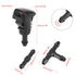 X AUTOHAUX 7pcs Front Windshield Washer Nozzles Kit for Dodge for Ram for Chrysler 2 Meters Windshield Washer Hose with Connectors Replaces 511304...