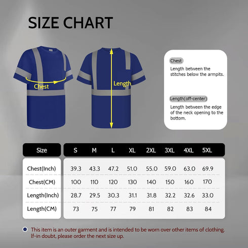 Hi Vis Shirts for Men Class 3 High Visibility Shirts with Short Sleeves, Reflective Safety Shirts for Men Women, ConstrUCRtion Shirts, Durable & B...