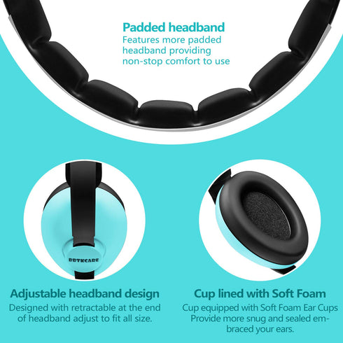 Earmuffs Infant Hearing Protection Baby Headphones Noise Cancelling Headphones for Babies for 3 Months to 3 Years...