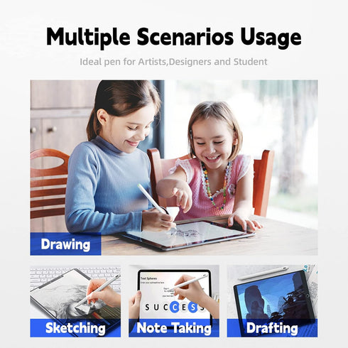 Stylus Pen for iPad with Palm Rejection, Active Pencil 2nd Generation Compatible with Apple iPad Pro 11/12.9‘’ (2018-2024), iPad 10th/9th/8th/7th/...