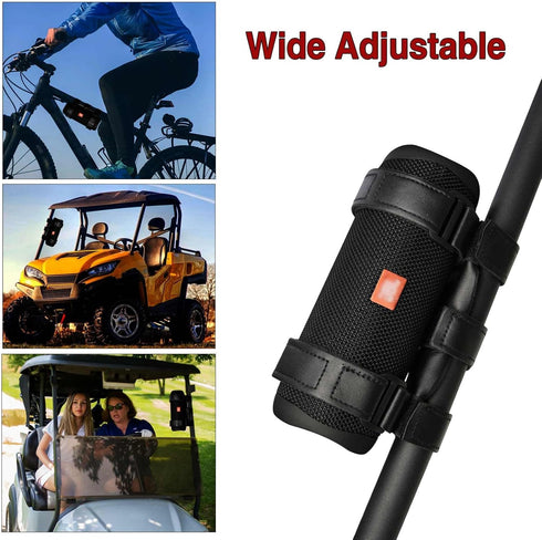 Portable Golf Cart Speaker Mount with Adjustable Strap Fits Most Bluetooth Wireless for Golf Cart Accessories Compatible with Golf Carts Bikes ATV...