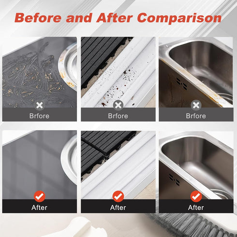 2PCS 2 in 1 Groove Cleaning Brush Window Track Cleaning Tool, Gap Cleaning Brush, Multi-Function Grout Cleaning Tool Grip Brush Bristle Gap Cleani...