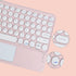 Wireless Bluetooth Keyboard with Touchpad,10 Inch Round Key Wireless Keyboard Rechargeable Ultra Slim Portable Office for iOS Android Windows Devi...