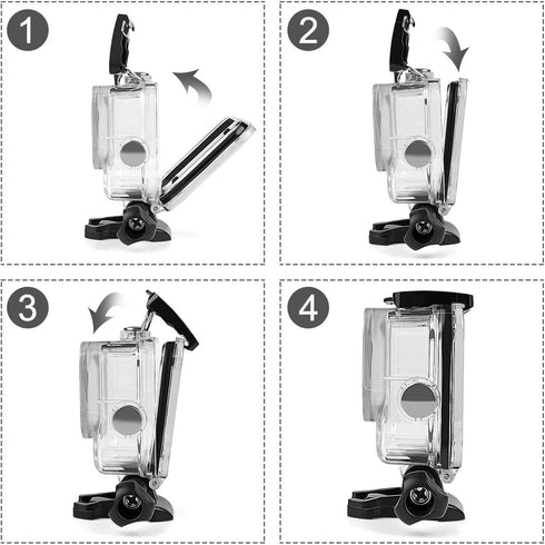 Kuptone Waterproof Housing Case for GoPro Hero 7/(2018) 6/5 Black, 45m Underwater Diving Protective Housing Shell with Bracket Accessories for Go ...