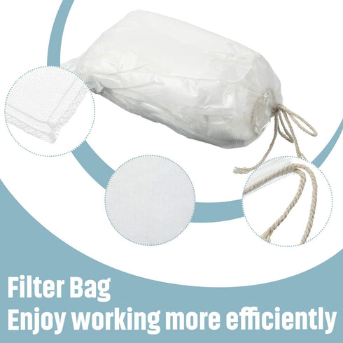 Shappy Compost Tea Bag, Pump Strainer Mesh Filter Bag with Drawstring, 600 ?m for Prevents Clogging During The Straining Process(10 Pieces,23 x 16...