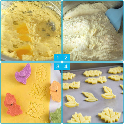 Yunko Cake Leaves Baking Pie Crust Cookie Cutters Set of 4...
