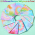 12 Pcs Rainbow Tie Dye Sticky Notes Cute Colored Sticky Paper Fun Pastel Art Party Self Adhesive Notepads for Kids Girls School Office Gay Pride P...