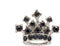 AN KINGPiiN Men's Royal Crown Crystal Lapel Pin Badge Brooch (Silver-Black)...