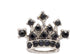 AN KINGPiiN Men's Royal Crown Crystal Lapel Pin Badge Brooch (Silver-Black)...