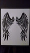 Reusable Sturdy Stencil Devil Angel Bird Wings Wing 8.5" x 11" Cut Stencil Sheet (not Paper) Arts and Crafts Material Scrapbooking for Airbrush Pa...
