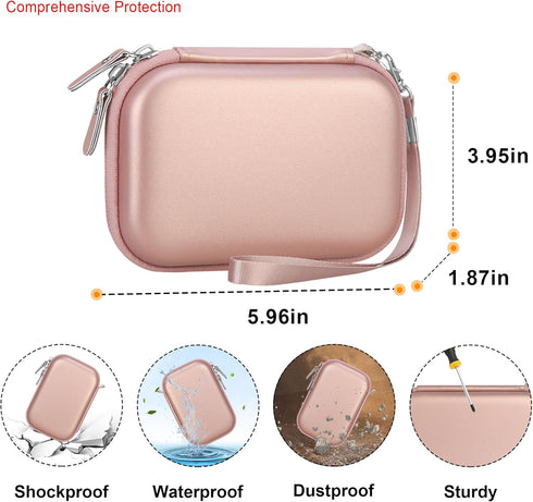 Camera Carrying Case for KODAK Printomatic Digital Instant Print Camera, Portable Bluetooth Photo Printer Storage Holder Bag, Mesh Bag Fits Photo ...