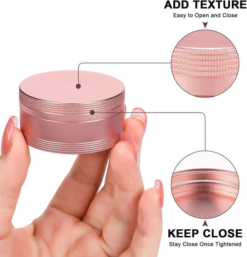 Portable Pill Box Pill Case Daily - Waterproof Single Metal Pill Container for Pocket Purse, Aluminium Alloy Round Daily Medicine Organizer to Hol...