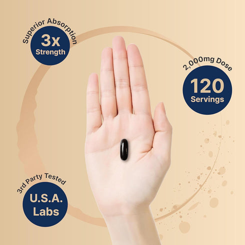 Antarctic Krill Oil 2000mg Supplement, 240 Softgels, 3X Strength Natural Source of Omega-3s, EPA 240mg + DHA 160mg + Astaxanthin 800mcg – No Fishy...