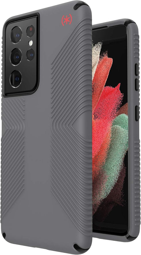Speck Products Presidio2 Grip Samsung Galaxy S21 Ultra 5G, Graphite Grey/Black/Bold Red...