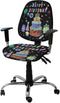 Happy Birthday Office Chair Cover - Stretch Rotating Computer Chair Seat Back Covers, Birthday Gifts Cake Balloons Black Desk Chair Covers Stretch...