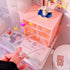 Mini Plastic Desktop Organizer with 6 Drawers,Small Parts Organizer,Desktop Drawer Cabinet for Makeup Office Craft Supplies,Sticker Organizer with...