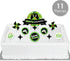 Big Dot of Happiness Game Zone - Pixel Video Game Birthday Party Cake Decorating Kit - Happy Birthday Cake Topper Set - 11 Pieces...